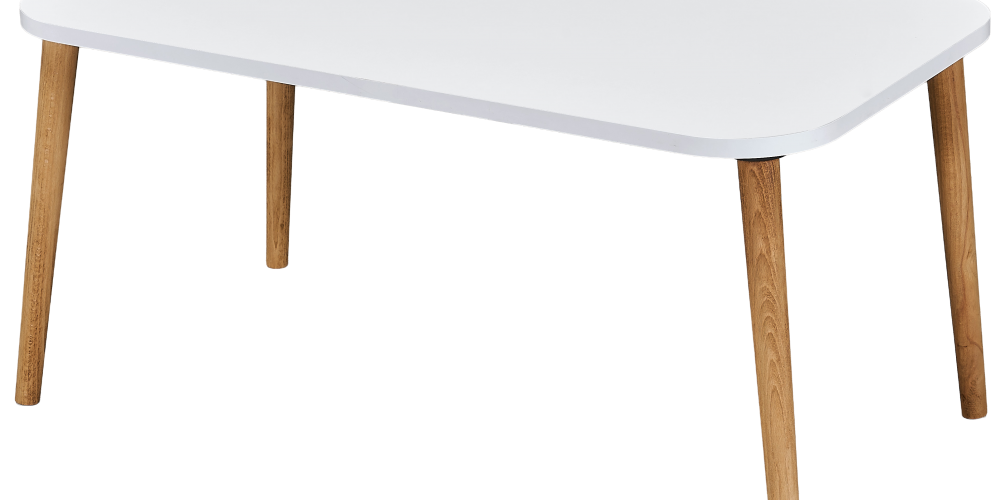 Mokka Orta Sehpa Beyaz ( Ceviz Ayak )