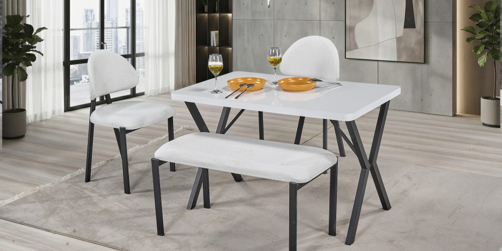 Florya Masa Takımı Beyaz