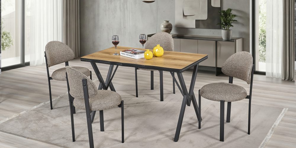 Kütük Mdf Sabit Masa Ceviz