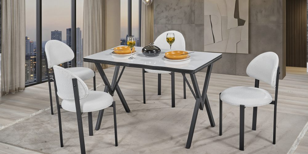 Kütük Mdf Sabit Masa Beyaz