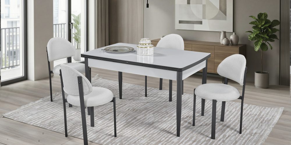 Kelebek Mdf Masa Beyaz