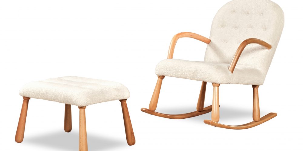 Sallanır Sandalye+Puf Beyaz