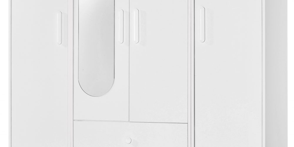Lotus 2 Kapılı Aynalı Dolap Beyaz