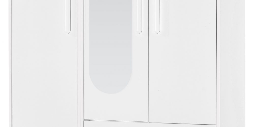 Lotus 2 Kapılı Aynalı Dolap Beyaz