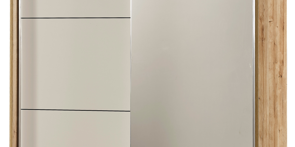 Tiona 130’luk Sürgülü Dolap Meşe-Krem