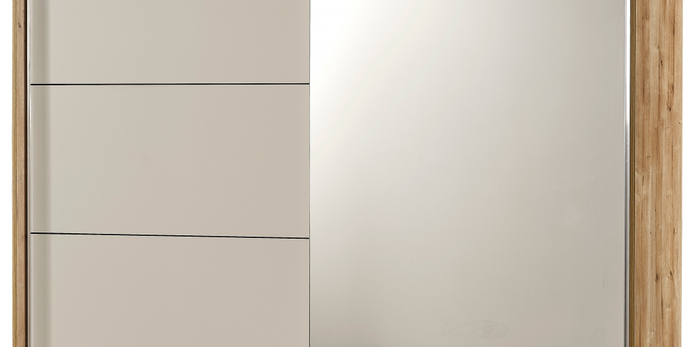 Tiona 200’lük Sürgülü Dolap Meşe-Krem